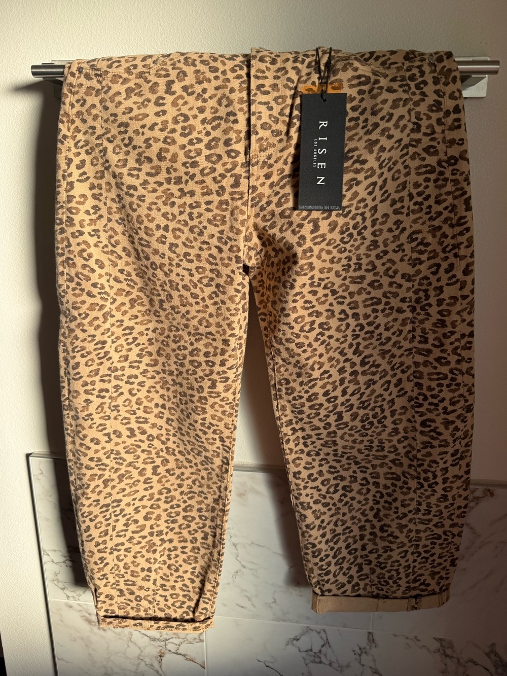 Risen Leopard Barrel Jeans